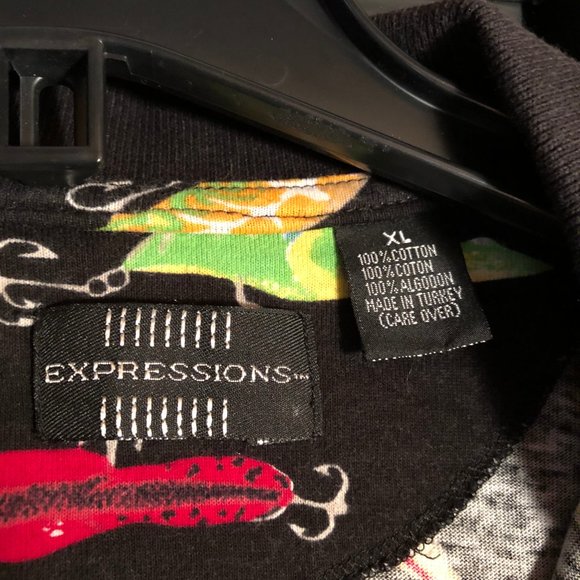 Expressions Fishing Lure Polo Shirt XL - Picture 2 of 3